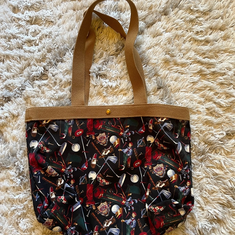 Golf pattern Tote bag - Picture 2 of 6